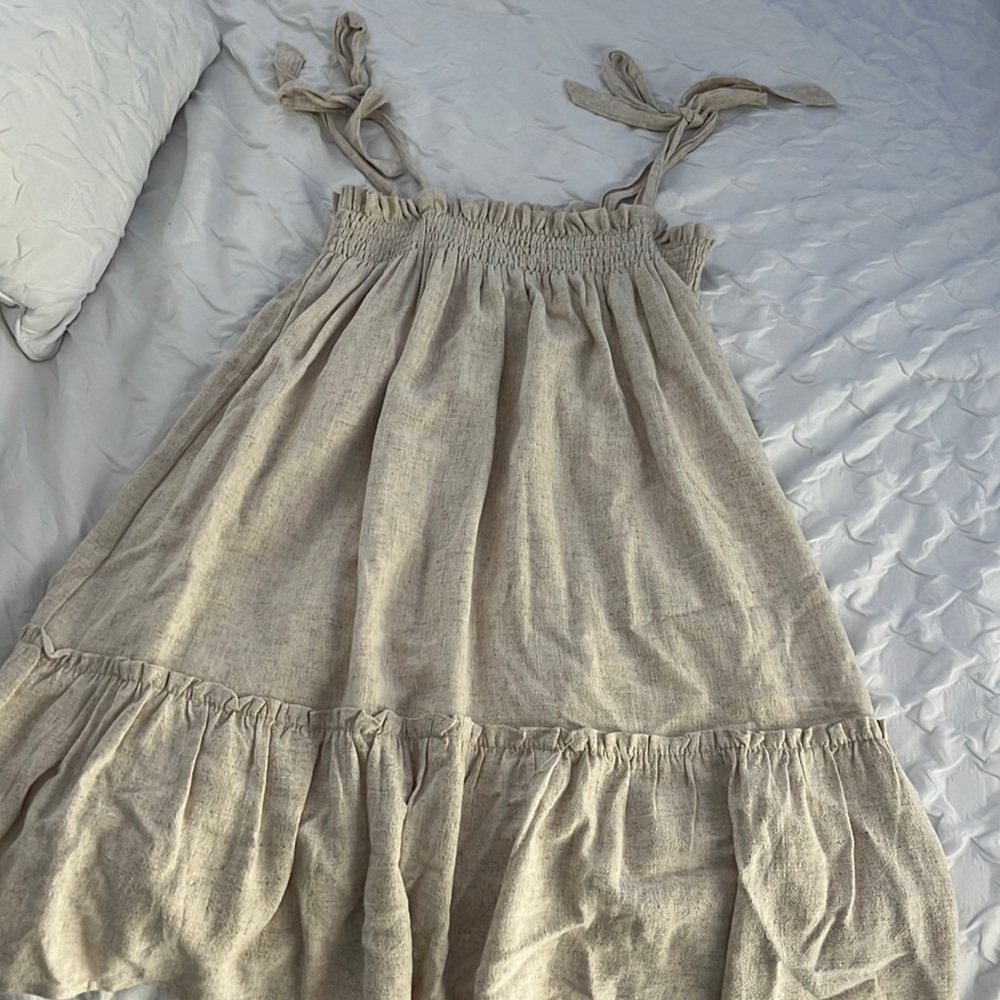 beige dress